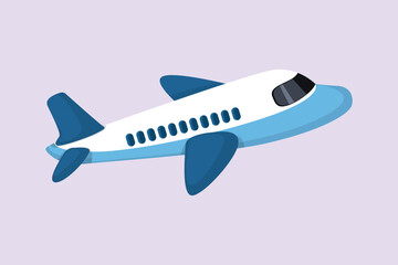 Air transportation concept Colored flat vector illustration isolated.