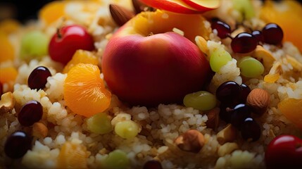 Professional food photography of Fruit pilaf