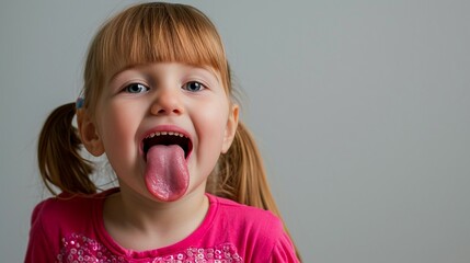 Girl Playfully Showing Tongue
