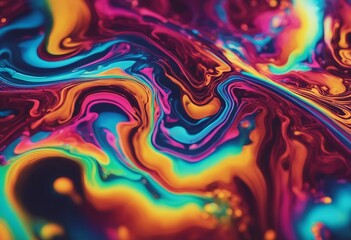 A psychedelic style with rainbow colors patterns colorful liquid background