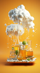 3d cloud model with elements of chemical science