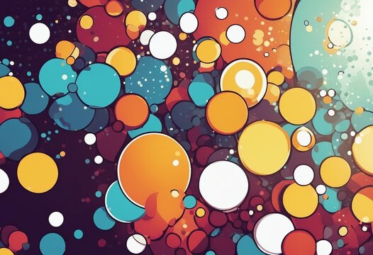 A pop art style with comic bubbles dots Comic art illustration background