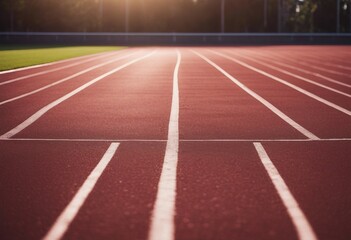 Pristine Running Track Smooth Surface Ready for Runners