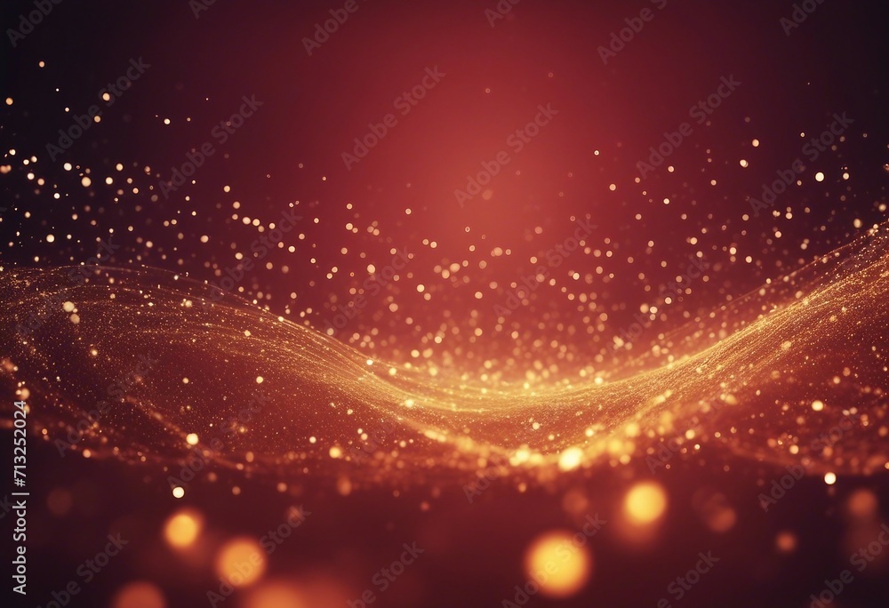 Poster wavy field of data flow particles