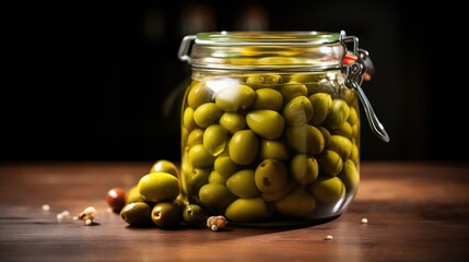 Professional food photography of Pickled olives