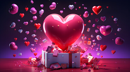 Background valentines day heart lights 1,,

