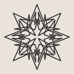 Abstract Mandala. Circular pattern in form of mandala for Henna, Mehndi, tattoo, decoration. Oriental pattern, vector illustration.