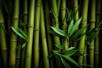 Beautiful bamboo trunks