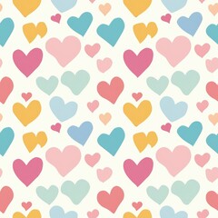 Valentine's day heart seamless cute background