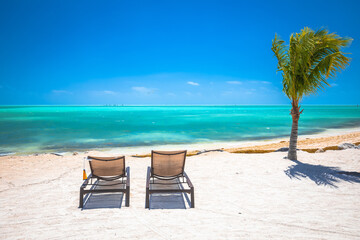 Florida Keys scenic white sand beach view, Marathon, Florida