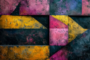 geometric shapes in abstract pattern with harmony colors
