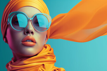 3D portrait of a high fashion woman - obrazy, fototapety, plakaty