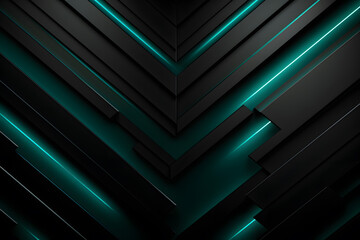 Obraz premium A Teal arrow design over a black background