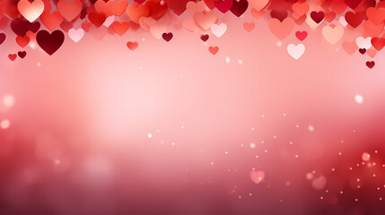 Obraz premium Vibrant Valentine's Day background, hearts background