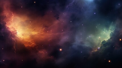 Colorful Nebula in Scifi Universe, Background, Wallpaper