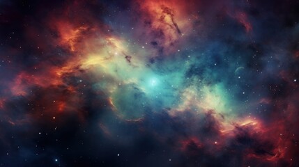Colorful Nebula in Scifi Universe, Background, Wallpaper