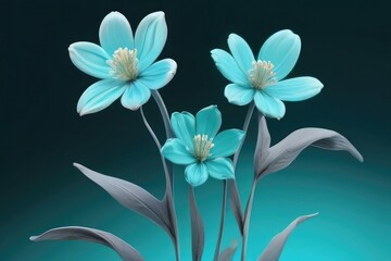 Fototapeta na wymiar Blues Captivating Flower wallpaper product photography 