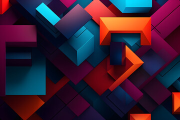 Abstract geometric vibrant color background