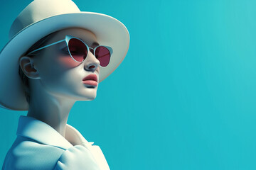3D portrait of a high fashion woman	