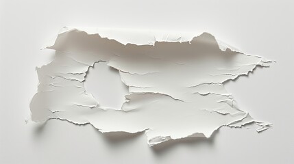 Torn Sheet of Paper Split in Half, Document Ripped Apart for Recycling or Trash