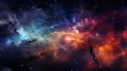Colorful Nebula in Scifi Universe, Background, Wallpaper
