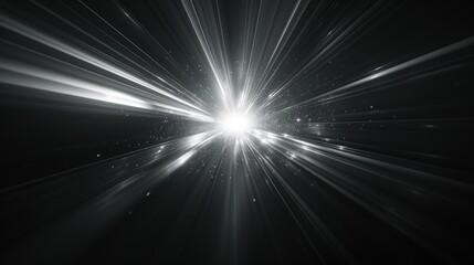 Obraz premium Black background with white beams of light coming out.
