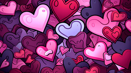 Romantic heart-shaped Valentine's Day background, symbolizing Valentine's Day, wedding, love