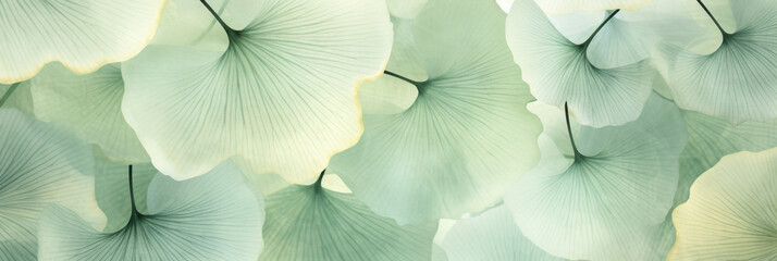Nature concept background made of ginkgo biloba leaves. - obrazy, fototapety, plakaty