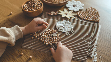 Idea for children's creativity, concept occupations