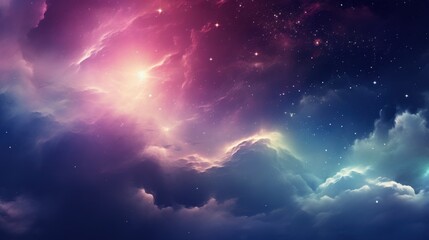 Colorful Nebula in Scifi Universe, Background, Wallpaper