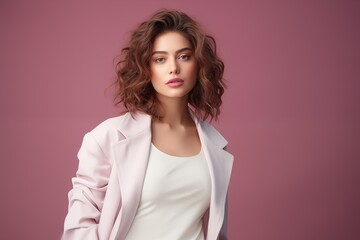 Fototapeta premium Illustration of a fashion portrait, AI Generated
