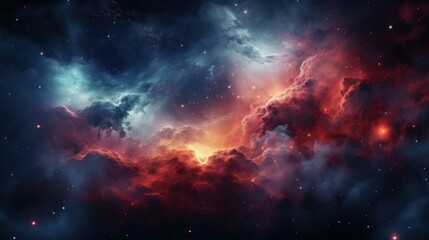 Colorful Nebula in Scifi Universe, Background, Wallpaper