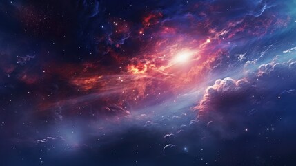 Obraz na płótnie Canvas Colorful Nebula in Scifi Universe, Background, Wallpaper