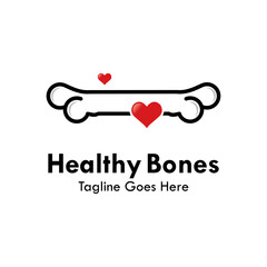 Healthy bones design logo template illustration