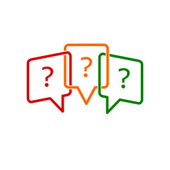 Question mark design logo template illustration