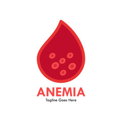 Anemia design logo template illustration