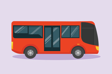 Modern Bus. Land transportation concept Colored flat vector illustration isolated.