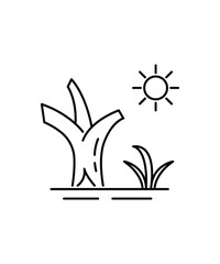 desert icon, vector best line icon.