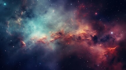 Colorful Nebula in Scifi Universe, Background, Wallpaper