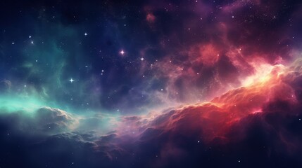 Colorful Nebula in Scifi Universe, Background, Wallpaper