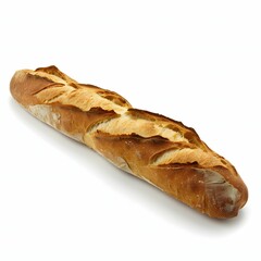 Baguette Isolated  on White Background