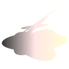 A simple cut out transparent cloud shape design element.