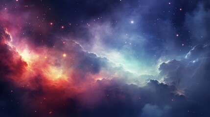 Colorful Nebula in Scifi Universe, Background, Wallpaper