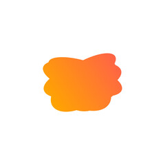 A simple cut out transparent cloud shape design element.