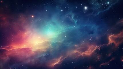 Colorful Nebula in Scifi Universe, Background, Wallpaper