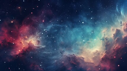Fototapeta premium Colorful Nebula in Scifi Universe, Background, Wallpaper
