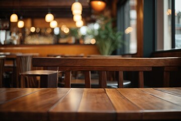 table and chairs in a restaurant