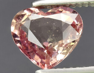 natural bi color pink sapphire gem on the background