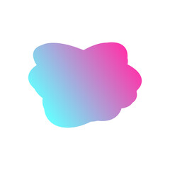 A simple cut out transparent cloud shape design element.