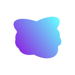 A simple cut out transparent cloud shape design element.